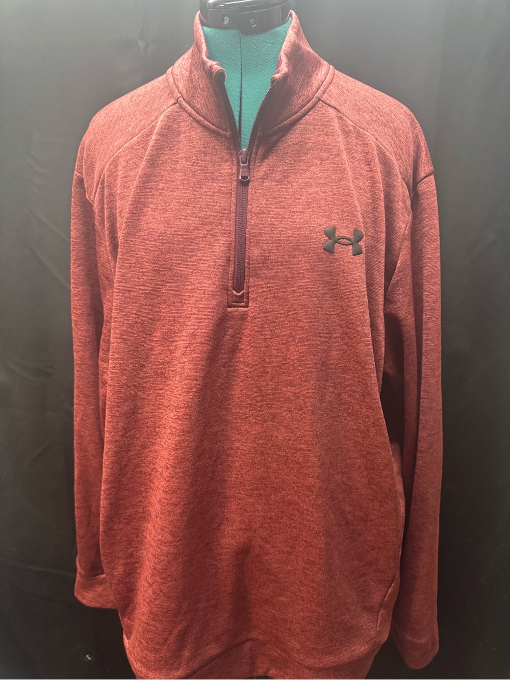 Under Armour Men's Heathered Burnt Orange 1/4 Zip Performance Pullover